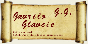 Gavrilo Glavčić vizit kartica